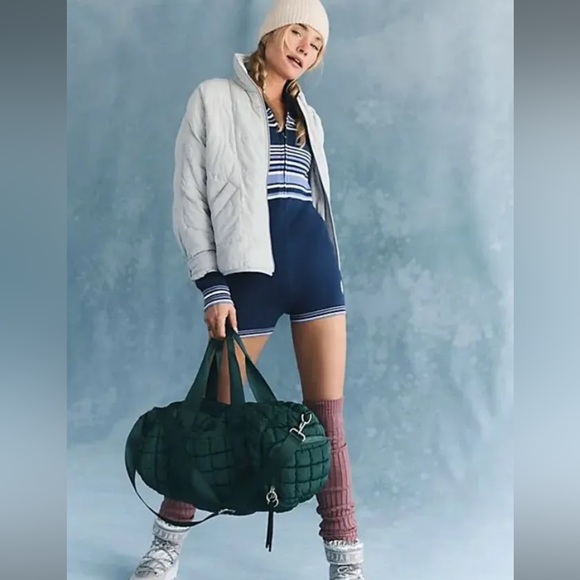 Free People Pants - Free People Striped Navy Knit Long Sleeve Romper Small